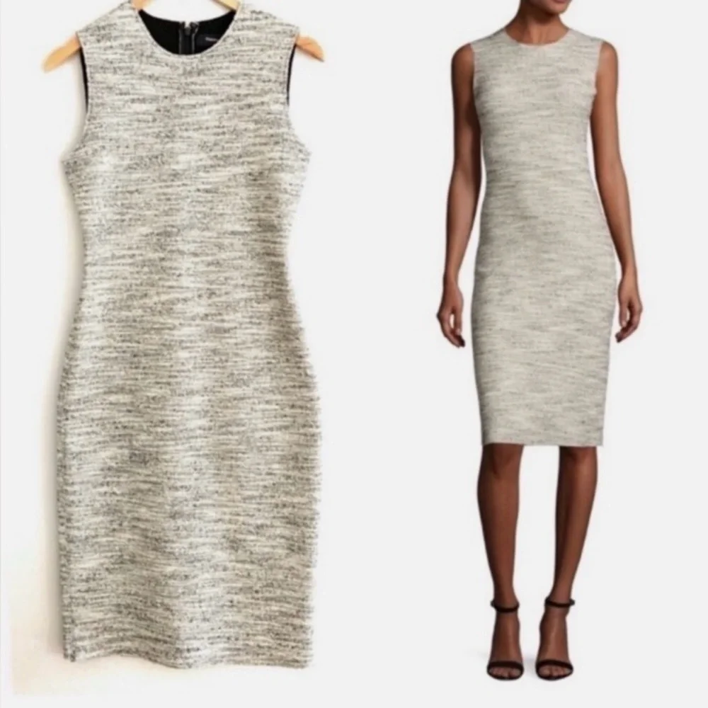 THEORY Eano Branson salt & pepper sheath dress. Body con w/ stretch. Like new. - Picture 4 of 9